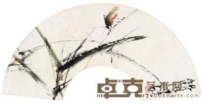 赵少昂 1984年作 花鸟 扇面 60×20cm